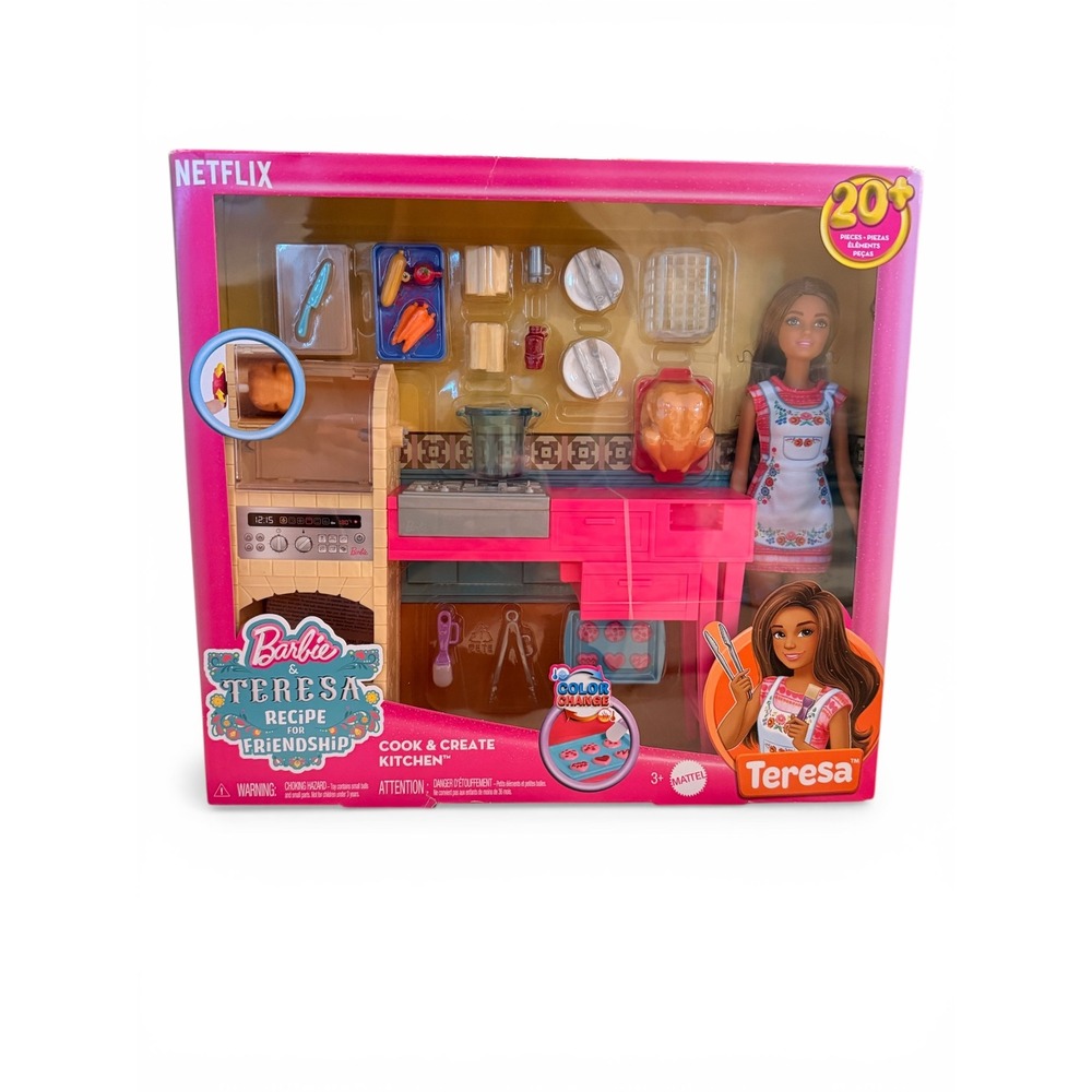 Barbie Recipe for Friendship Teresa Doll Kitchen Accessories ColorChange Cookies